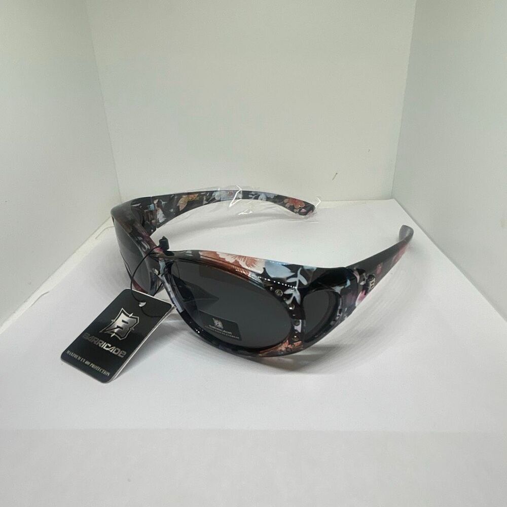 Barricade Floral Polarized Bling Fit Over Sunglasses UV400 Protection Oversized